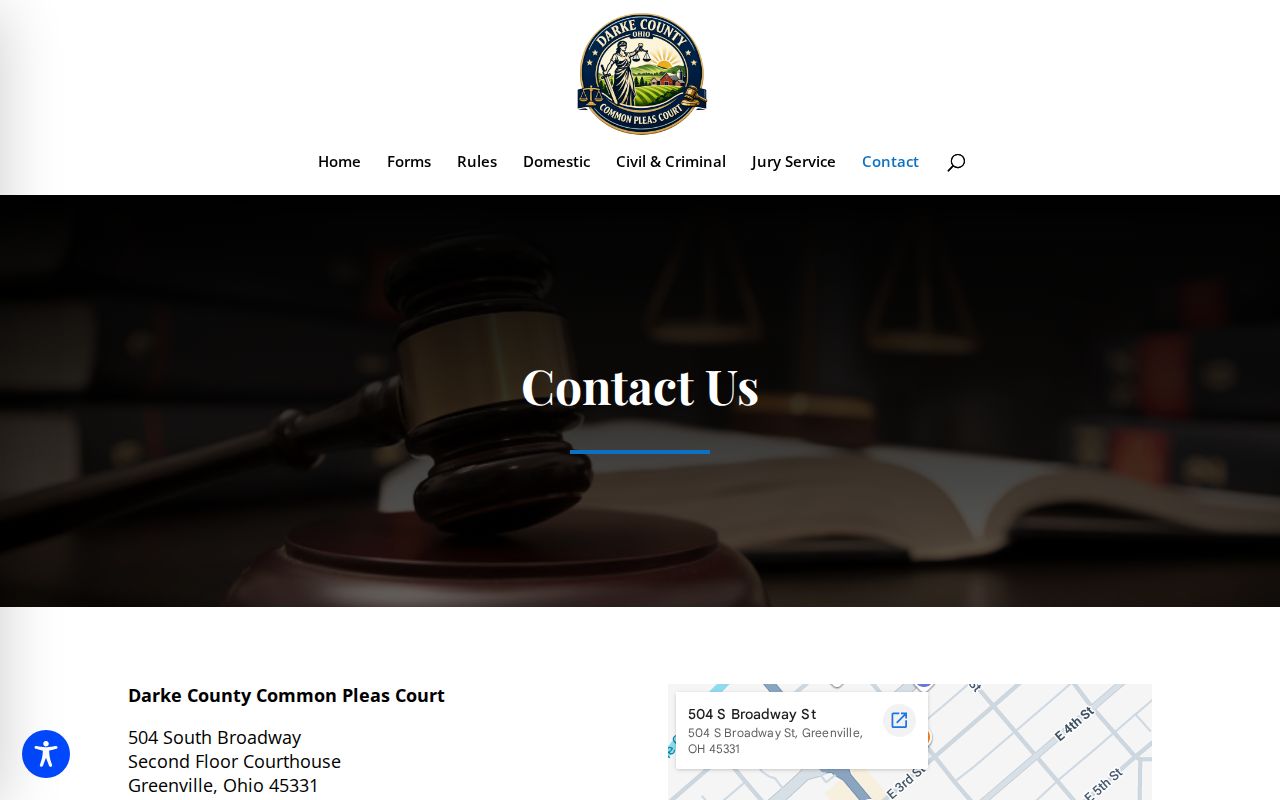 Darke County court schedule Common Pleas contact and courthouse access information