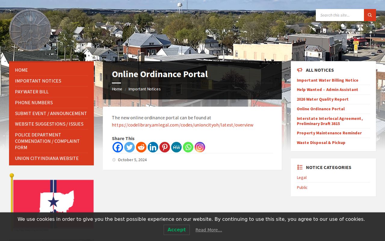 Union City court records distinction from the Union City ordinance portal